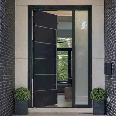 Esterno all&prime;ingrosso Villa sicurezza Design moderno ingresso interno nuovo acciaio inossidabile Porte anteriori di ingresso in acciaio per case