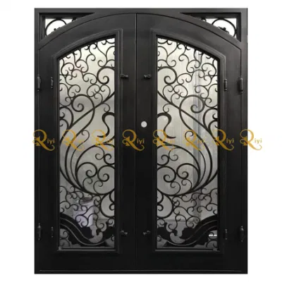  Porte d&prime;ingresso principali in ferro design, porte d&prime;ingresso doppie in ferro battuto, porta d&prime;ingresso in ferro battuto in legno