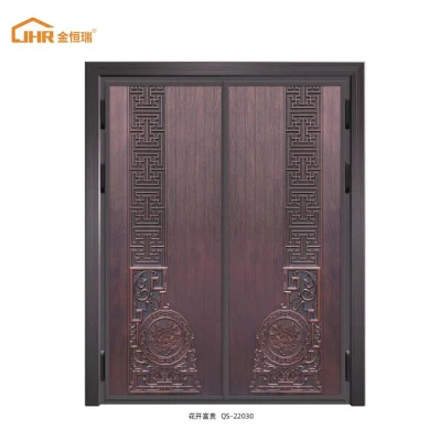  Alta Moda moderna esterno di sicurezza anteriore porta in legno per la casa E Office e American Style Custom Colors Flat porta anteriore