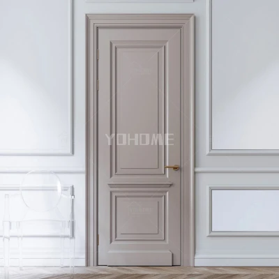  Guangdong Yohom Custom American Canada British standard porta interna in legno Porta da camera in stile classico porta in legno massiccio con finitura dipinta Set di porte interne