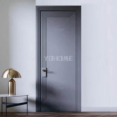 Guangdong Yohom Custom American Canada British standard porta interna in legno Porta da camera in stile classico porta in legno massiccio con finitura dipinta Set di porte interne
