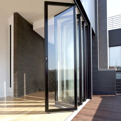  Low-e vetro cucina fisarmonica Bi Fold personalizzato alluminio Porte pieghevoli Per Veranda