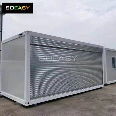 Mobile struttura in acciaio Flat Pack contenitore Shop con porta a rotolamento