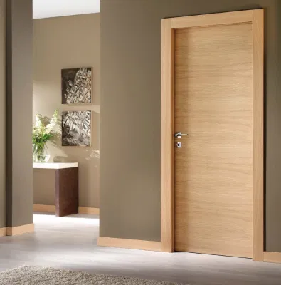 Moderne porte interne composite a nucleo solido Design interno stanza nera Porte in legno a filo con impiallacciatura di noce