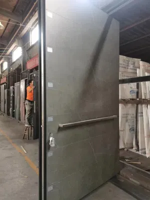 Ingresso alla Villa di lusso, porta girevole di sicurezza, ingresso alla porta moderna Sportello girevole esterno in alluminio con luce laterale in vetro