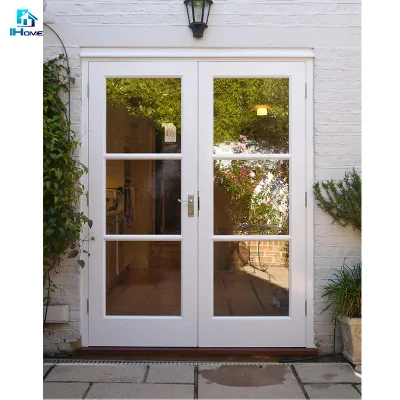  2022 Hot sale America Stadard stile moderno impermeabile PVC francese Porte Finestre alluminio balcone interno vetro scorrevole porta pieghevole