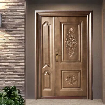 Cucina Cinese più conveniente Single Steel Door Villa House Design moderno Prezzo cancello principale porta d&prime;ingresso in metallo