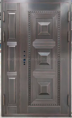 Royal Luxury House Front Copper Door Home esterno sicurezza metallo porta bronzo, Antique Ottone residenziale porta bronzo ingresso porta rame Porte finestre