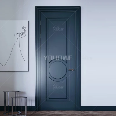 Guangdong Yohom Custom American Canada British standard porta interna in legno Porta da camera in stile classico porta in legno massiccio con finitura dipinta Set di porte interne