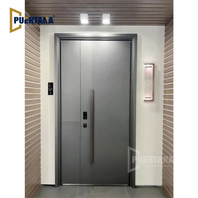 Appartamento in acciaio inox telaio vetro porta d&prime;ingresso anteriore per ufficio
