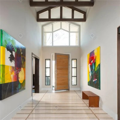 Prima Italian Design Australian Villa Grande e lussuoso ingresso moderno Ingresso anteriore porta girevole in legno massello