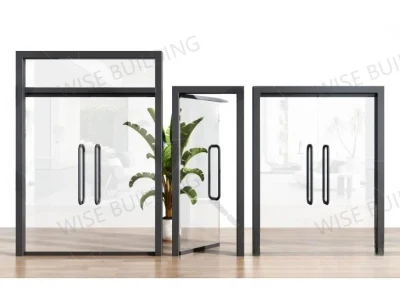Telaio in metallo europeo moderno ingresso francese Swing alluminio in lega di alluminio Casement Telaio porte con vetro