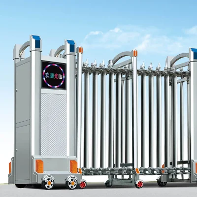  Aspetto estetico pieghevole elettrico scorrevole in acciaio inox retrattile automatico Porta