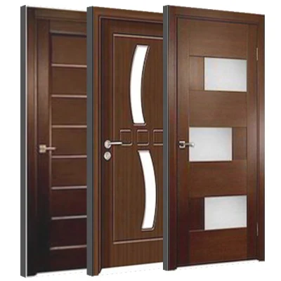  Inventario poco costoso porta di sicurezza interna in acciaio Porte moderne per interni Case interni in pellicola PVC Porte interne in legno