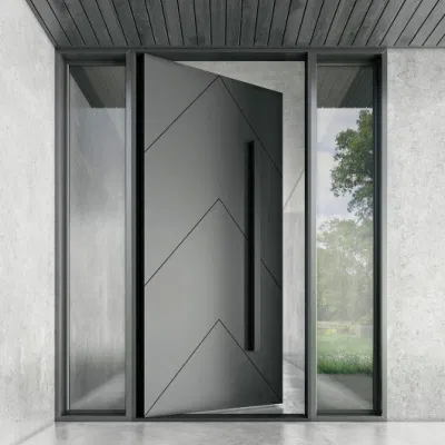  Dimensioni all&prime;ingrosso esterno ingresso principale Casa frontale blindata in alluminio/alluminio Prezzo di progettazione dello sportello oscillante in metallo