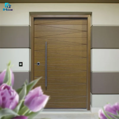  Sportello girevole anteriore personalizzato nuovo esterno in legno massello di quercia moderna Porte