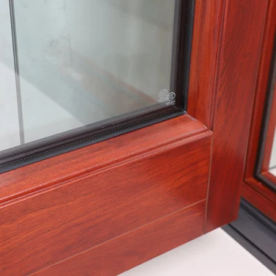 90hc Porte esterne apribili American Oak porta a battente esterna alluminio Anta a battente in vetro porta in legno massello porta a battente con alluminio Telaio