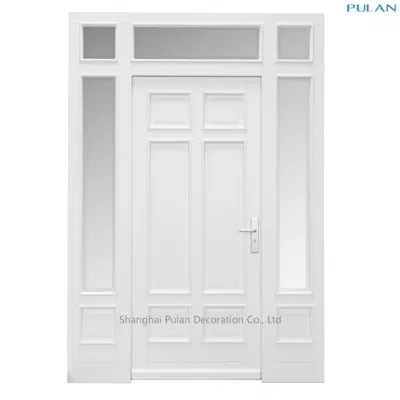  Porta in vetro di legno con porta d&prime;ingresso con verniciatura bianca