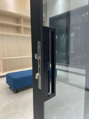 Vetro di sicurezza interno in alluminio pannello scorrevole della porta vetro di alluminio finestrino in alluminio Sistema a parete divisorio frontale in vetro vetro sportello ad angolo retto in alluminio