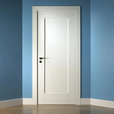 Interni in legno di MDF, pannelli singoli e dipinti in bianco massiccio Porta