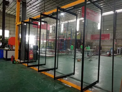 Sistema a parete girevole esterno Porte mobili in vetro e metallo personalizzate Sportello con cerniera grande anteriore