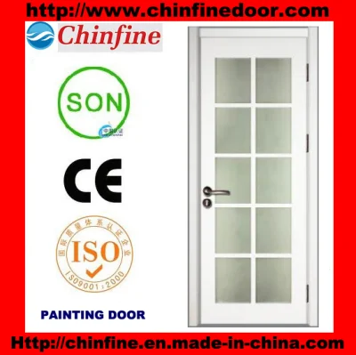 Porte di ingresso in legno con vetro (CF-P003)