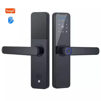  Smart Ttlock Tuya Front Digital Biometric Password Finger Print deadbolt Serratura esterna con chiave impronta digitale per la casa