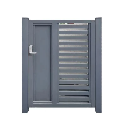  Adeguato magazzino Design cortile cancello sicurezza porta in acciaio senza struttura