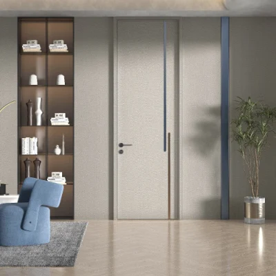Collezione elegante Meridian sicurezza Silding principale SESIGN legno massiccio Plain Moderna porta singola con pannello in legno compensato dal design semplice