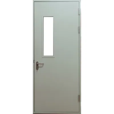 Ingresso di sicurezza esterno in ferro entrata singola cancello principale anteriore FM Uscita di emergenza certificata antincendio esterno in acciaio con porta in metallo con Finestra in vetro