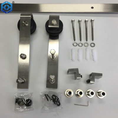  Kit di bulloneria e binario per porta portagomma scorrevole con cinghia in acciaio inox