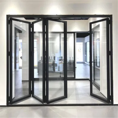 Sixinalu materiale da costruzione stile moderno impermeabili personalizzato Bivold Porte Windows Prezzo di fabbrica Profilo in alluminio balcone struttura in acciaio vetro porta pieghevole