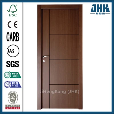 JHK-FC03 Cottage solido economico Rovere impiallacciatura interno Porte in legno ad arco