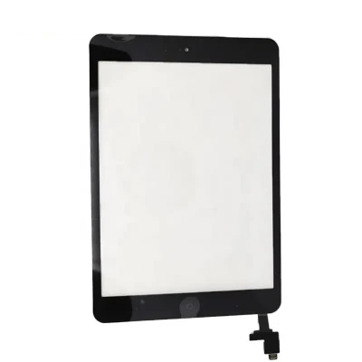  Vetro anteriore del touch screen digitalizzatore per iPad Mini 1 2 A1432 A1454 A1455 A1489 A1490 con pulsante Home e adesivo