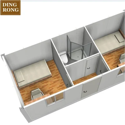  Casa Kit prefabbricato Casa 3 2 contenitori 4 camere da letto