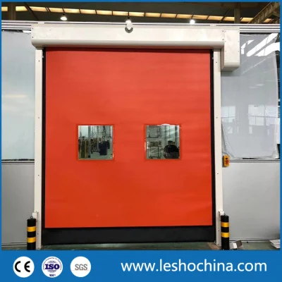  Sistema di autoriparazione GMP PVC Zipper in tessuto industriale Ripristino ermetico Alto Velocità Roll up rapido azionamento rullo otturatore rapido in testa Porta per camera pulita