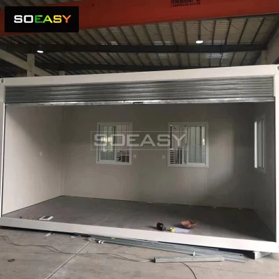 Telaio modulare in acciaio prefabbricato contenitore pieghevole a porta rotante Flat Pack Negozio