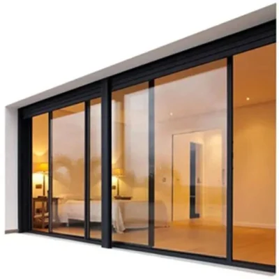 Finestra di vetro esterno patio esterno esterno balcone insonorizzato alluminio scorrevole Porte