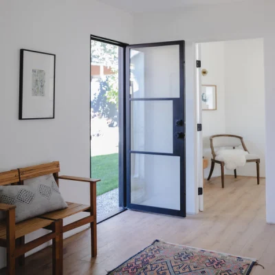  Finestre in acciaio a una porta con apertura laterale francese e sottile E porte