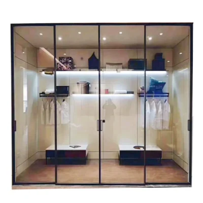 Finestra di vetro esterno patio esterno esterno balcone insonorizzato alluminio scorrevole Porte