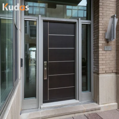  Ingresso porta d&prime;ingresso con perno esterno di lusso, facciata esterna moderna, solido Porta di legno