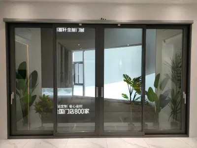 Porta scorrevole per impieghi pesanti, porta scorrevole in vetro scorrevole a 4 pannelli con profilo in alluminio, prezzo all&prime;ingrosso porta scorrevole di nuovo design, porta esterna
