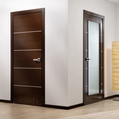 Porta moderna personalizzata interno Camera da letto senza cornice composito Porte in legno