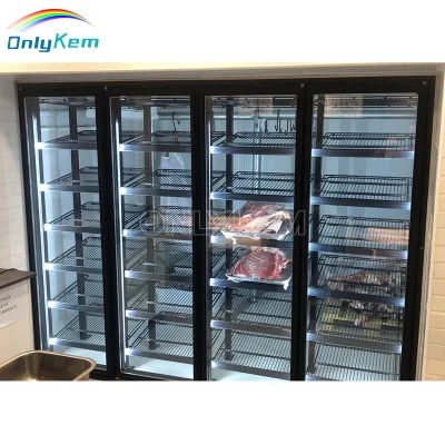 Supermercato commerciale vetrata vetrata Mostra Freezer Cold Room in Ghana