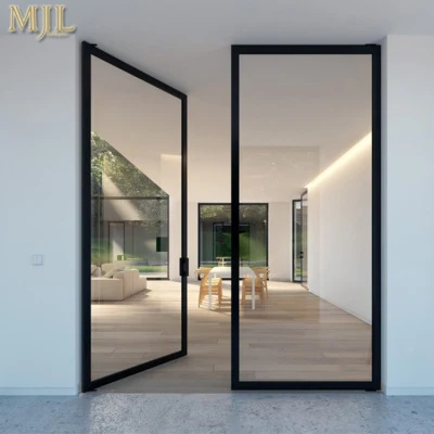 Design anteriore in stile francese Porte esterne in vetro di alluminio
