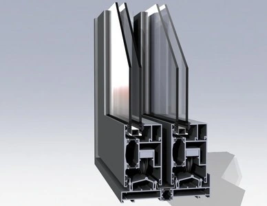 Design anteriore in stile francese Porte esterne in vetro di alluminio