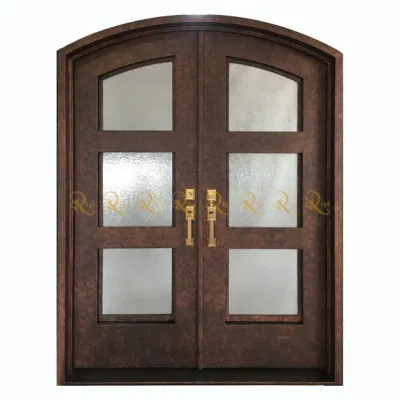  Design di sicurezza piano ad arco interni in ferro battuto Porte moderne
