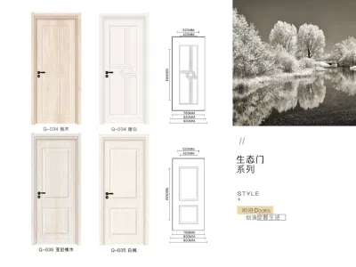  Rivestimenti per porte HDF ignifughi Design in legno a filo con lusso Porta interna Swing in legno massello moderno