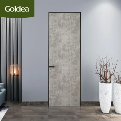 Moderno interno in legno massiccio di alluminio bagno interno impermeabile Firerated interno Swing Super High cucina a filo porta per la camera da letto