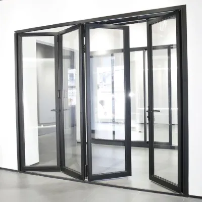 Sixinalu materiale da costruzione stile moderno impermeabili personalizzato Bivold Porte Windows Prezzo di fabbrica Profilo in alluminio balcone struttura in acciaio vetro porta pieghevole